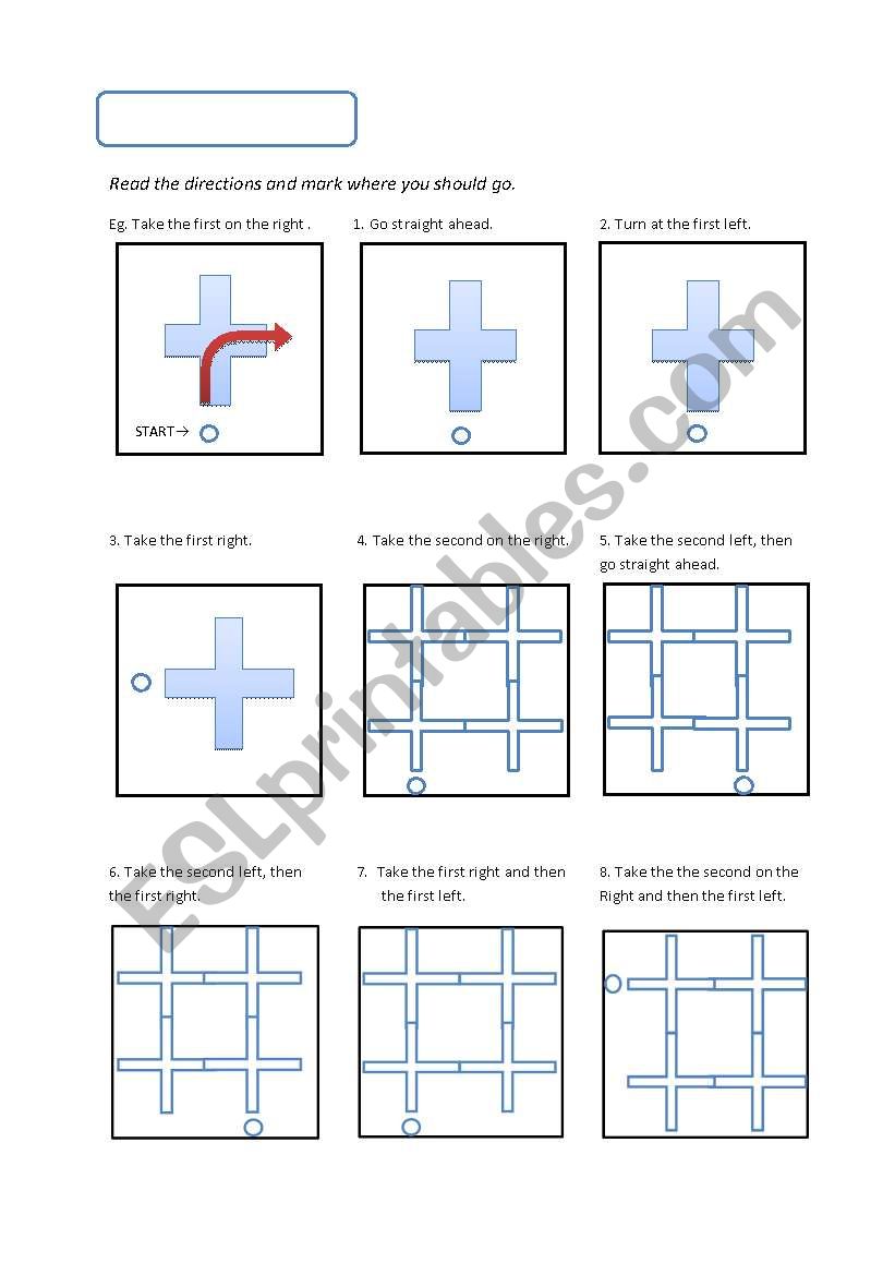 Directions  worksheet