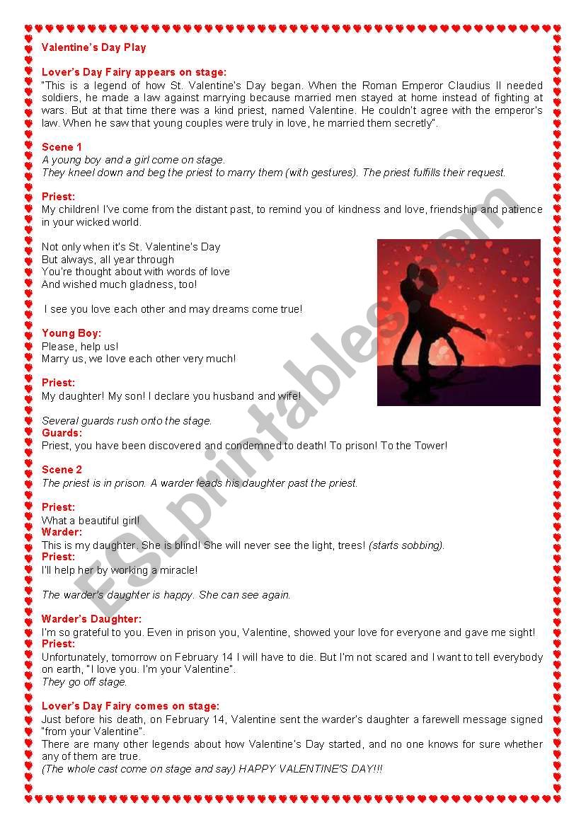 Valentines Day Play worksheet