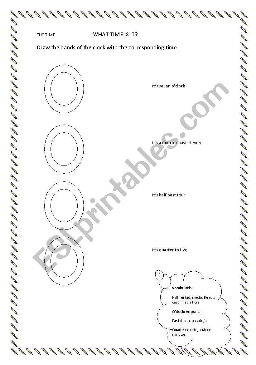 THE HOUR worksheet