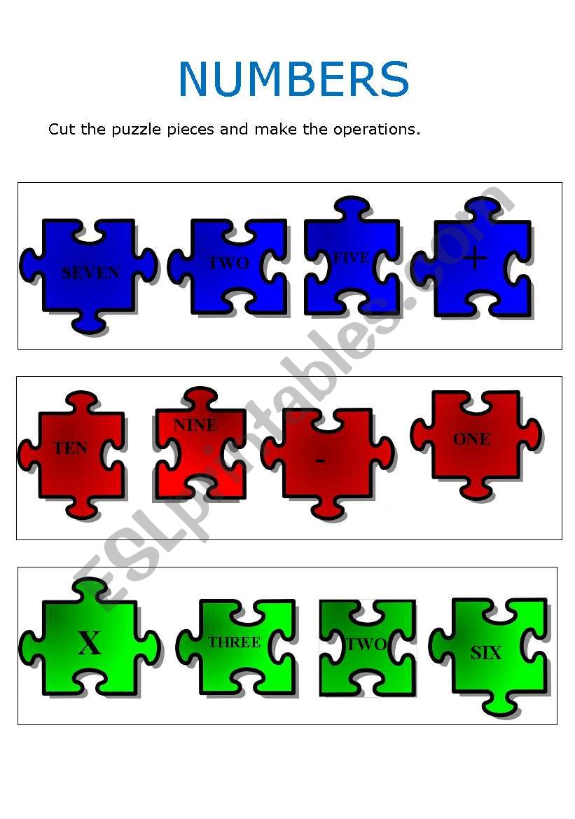 NUMBERS worksheet