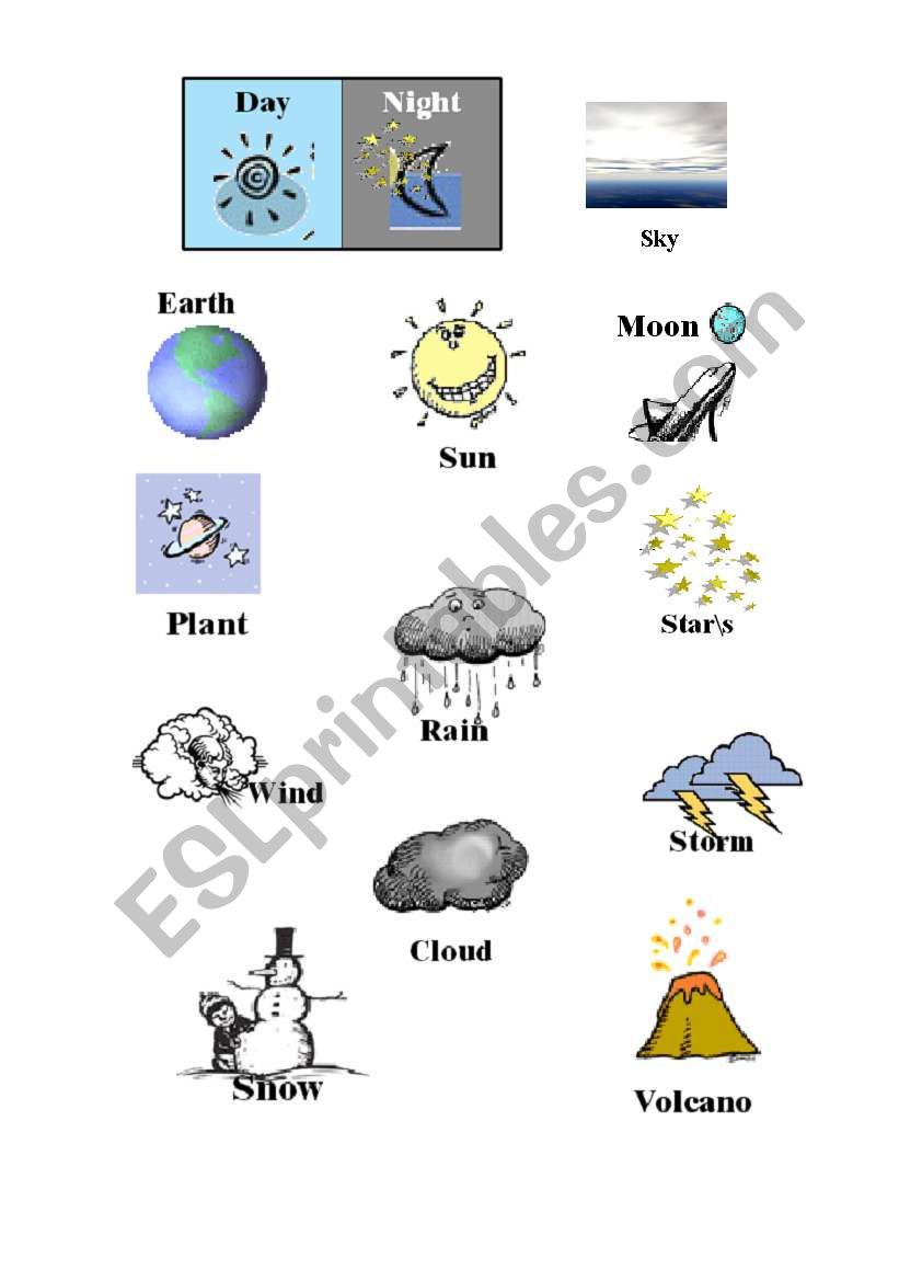 English worksheets: Day and night Inside Day And Night Worksheet