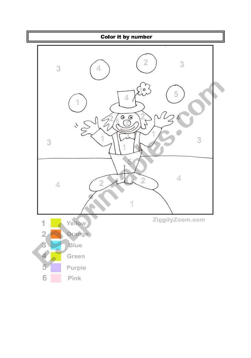 Color by number worksheet