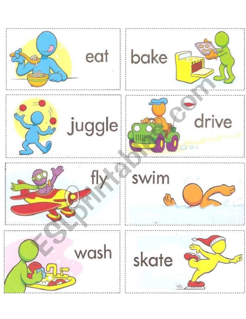 Verb Flashcard I worksheet