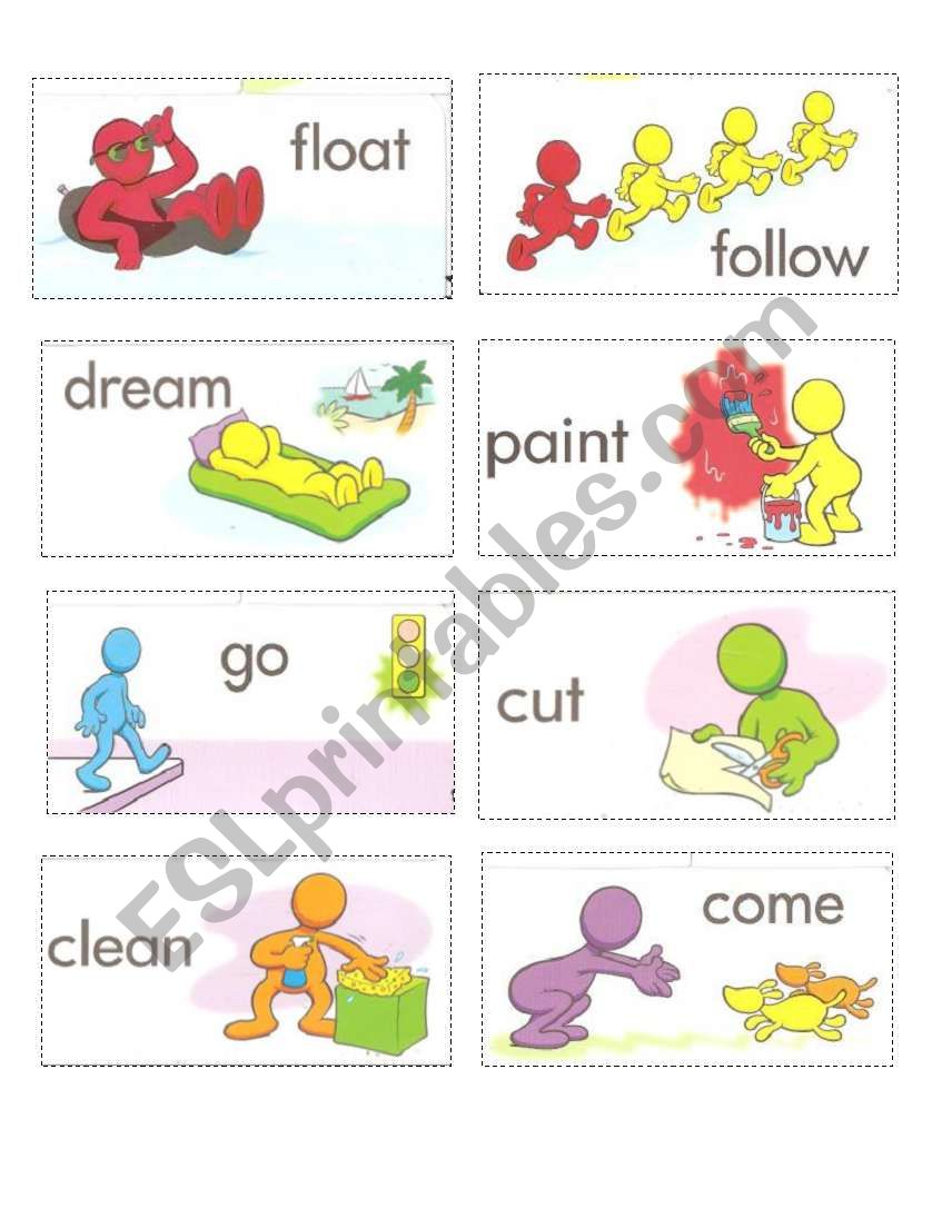 Verb Flashcard III worksheet