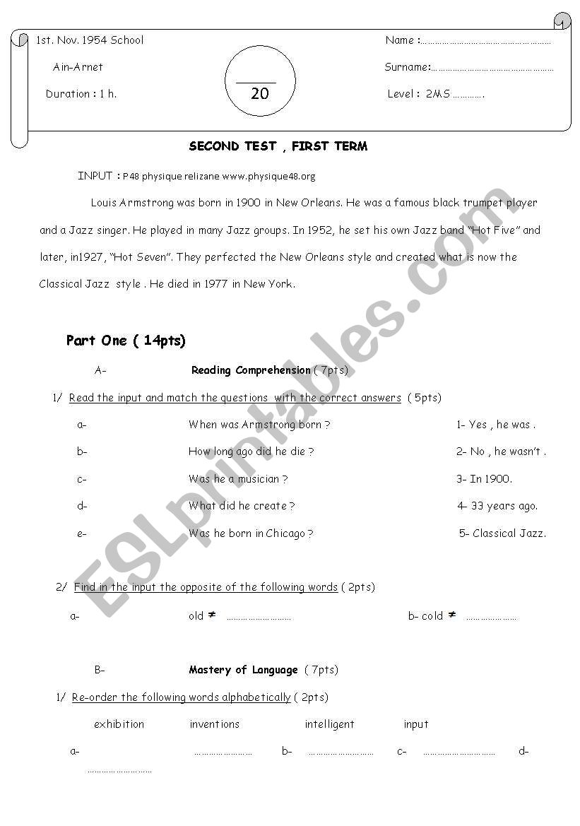 lll worksheet