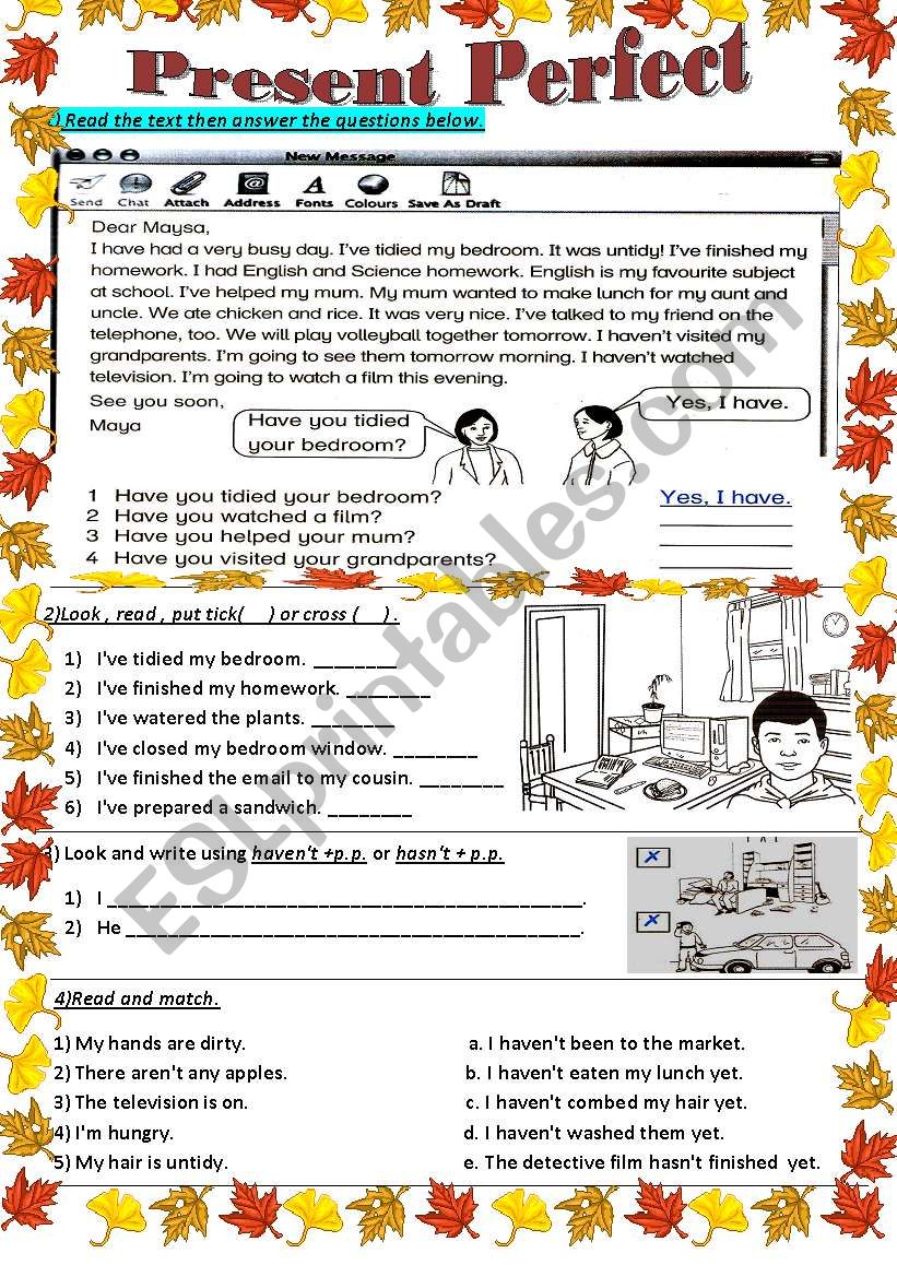 PRESENT PERFECT worksheet