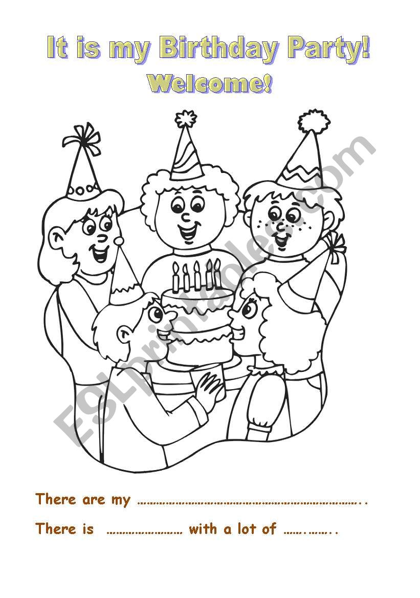 It is my Birthday Party! worksheet