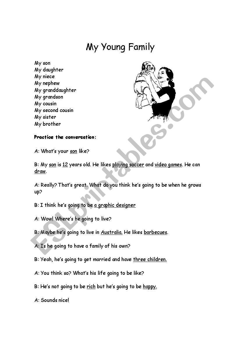 My Young Family worksheet