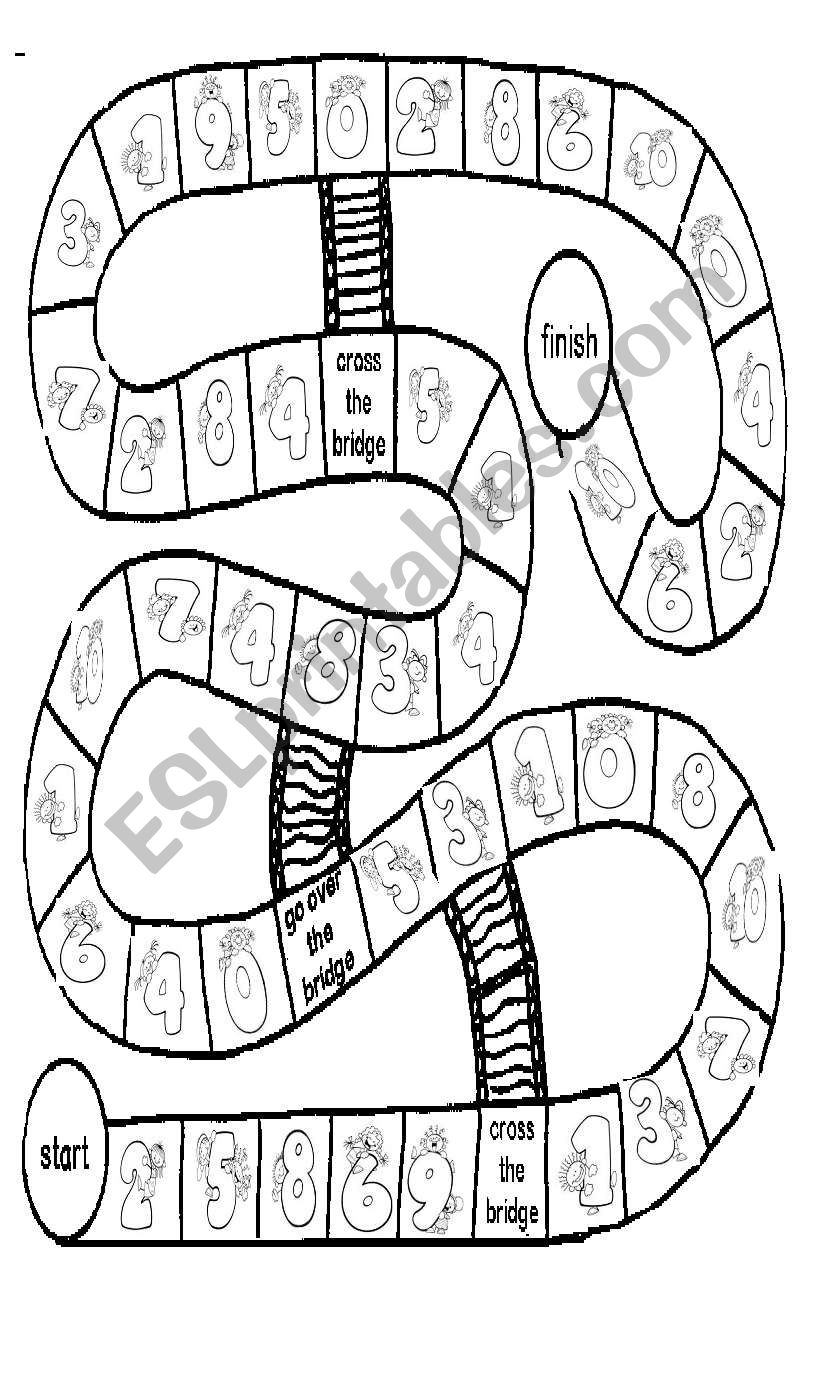 BRIDGES NUMBERS GAME worksheet