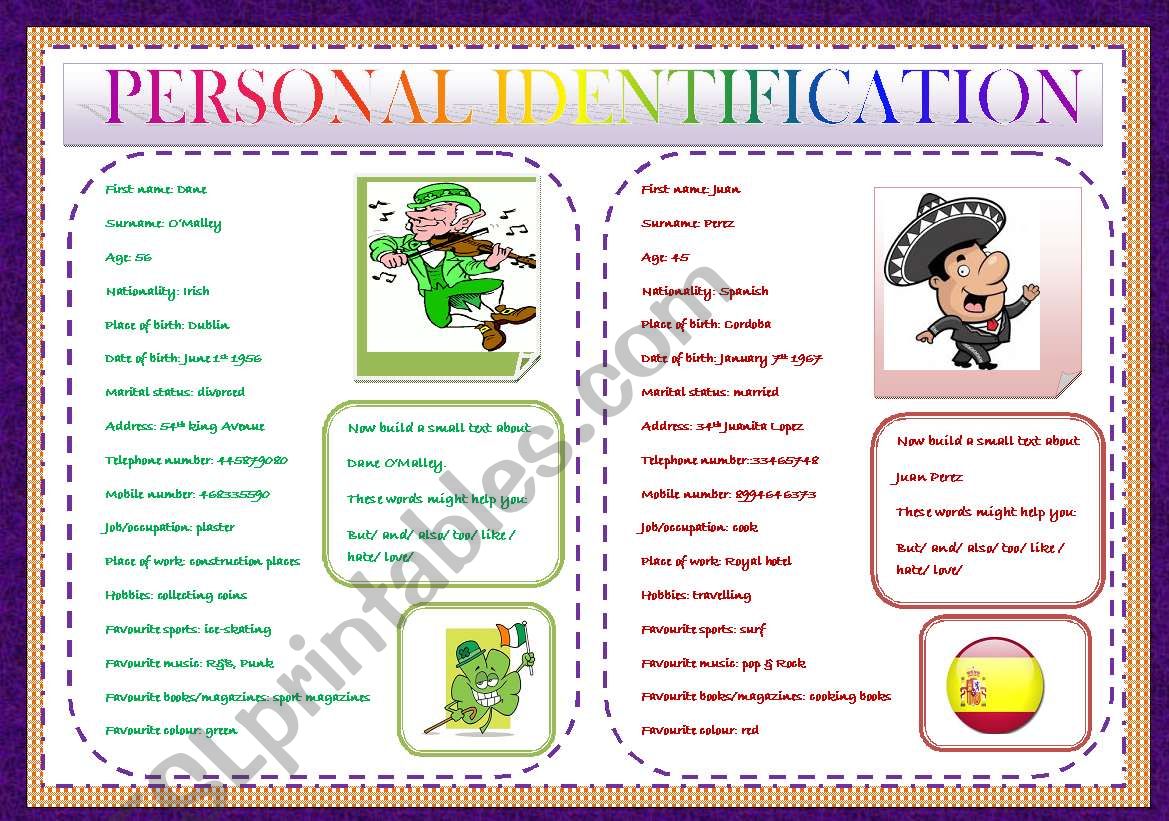 PERSONAL IDENTIFICATION - CARDS