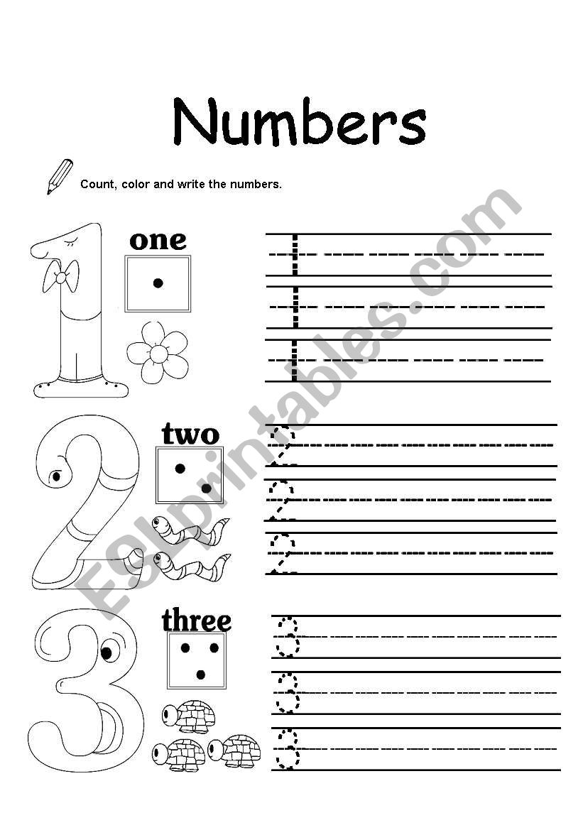 numbers-1-3-esl-worksheet-by-mellizabeth113