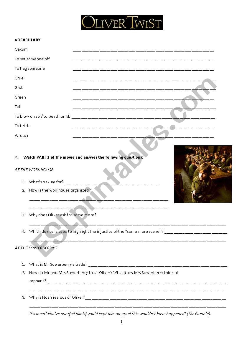 oliver twist_polanski worksheet