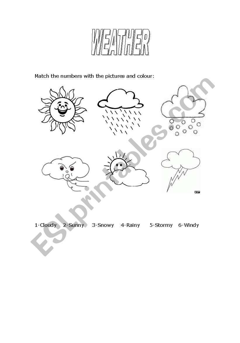 Weather worksheet