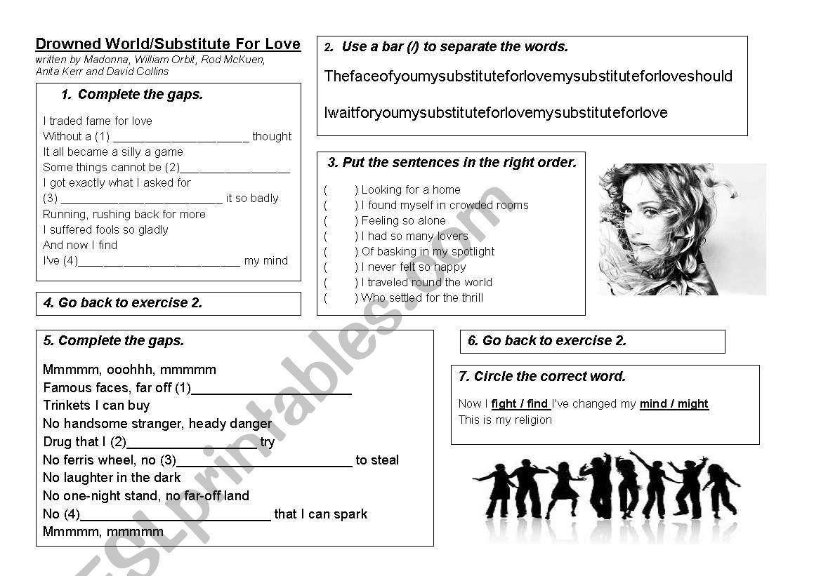 Song Activity: Madonna - Drowned World / Substitute For Love