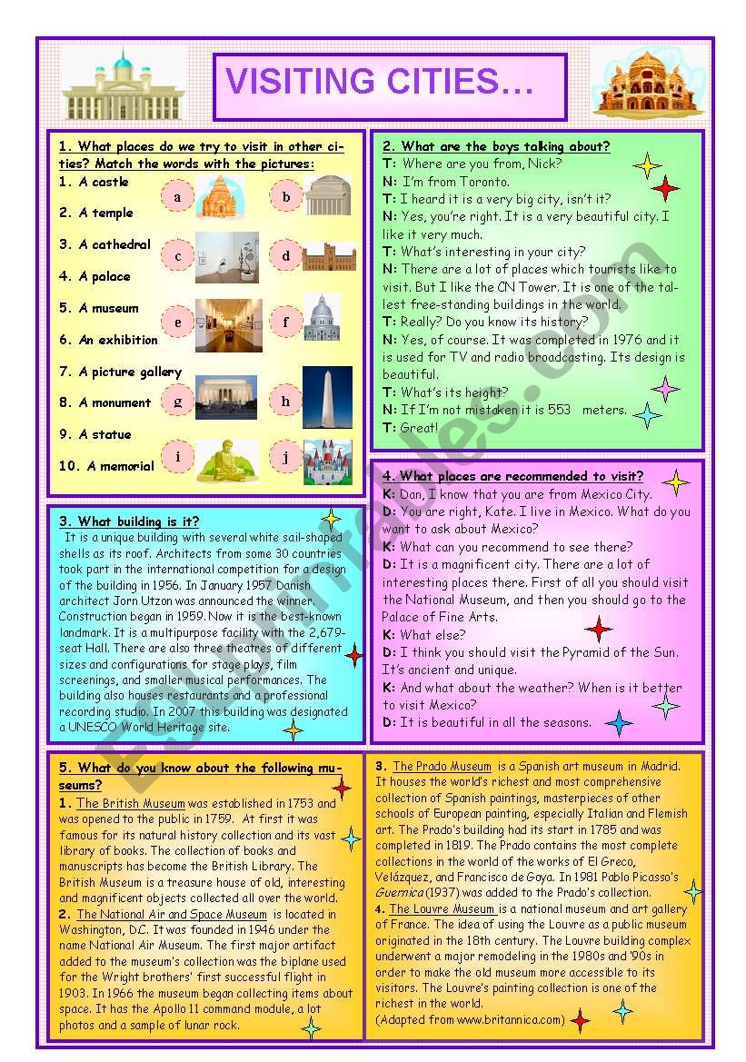 Visiting Cities... worksheet