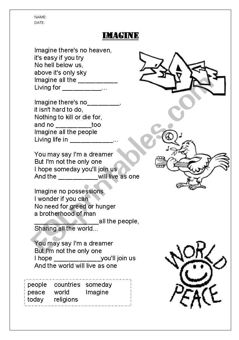 PEACE DAY worksheet
