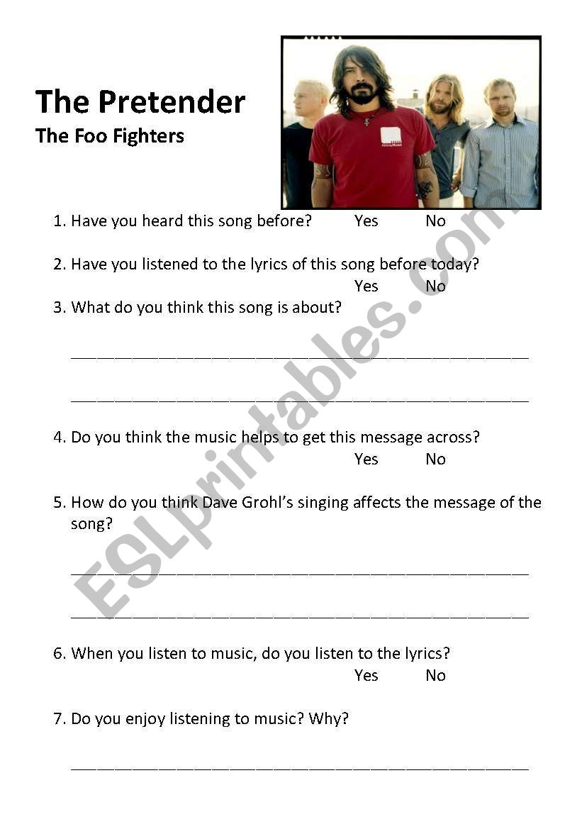 The Pretender - Song by the Foo Fighters 