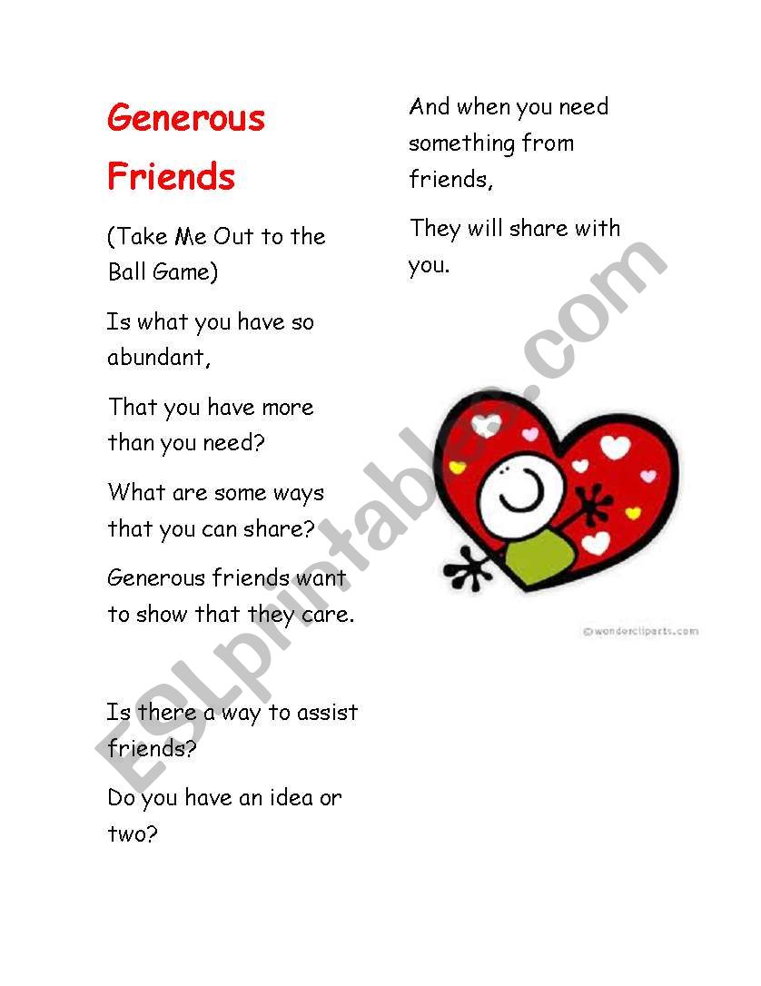 Friendship worksheet