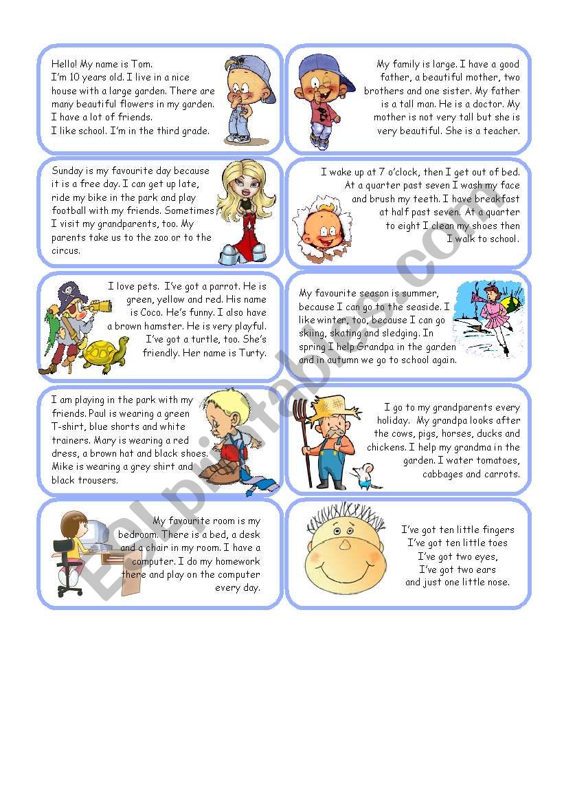 stories worksheet