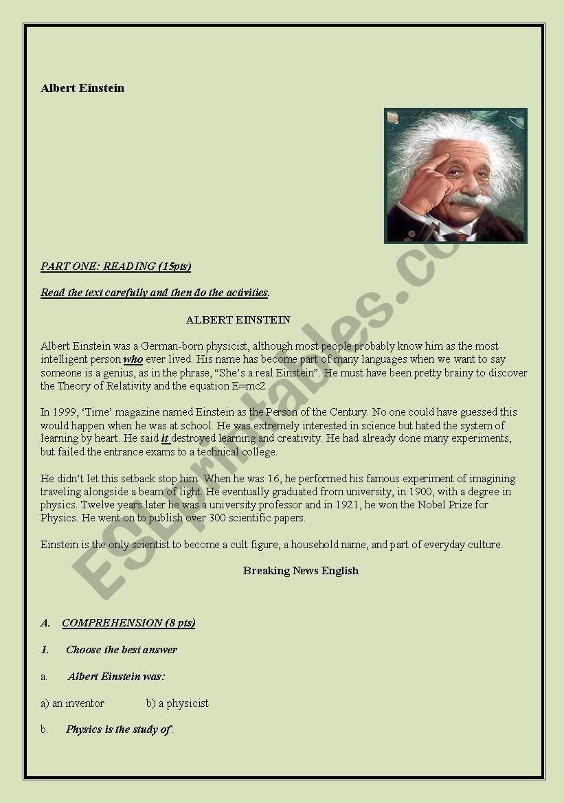 Famous people worksheet