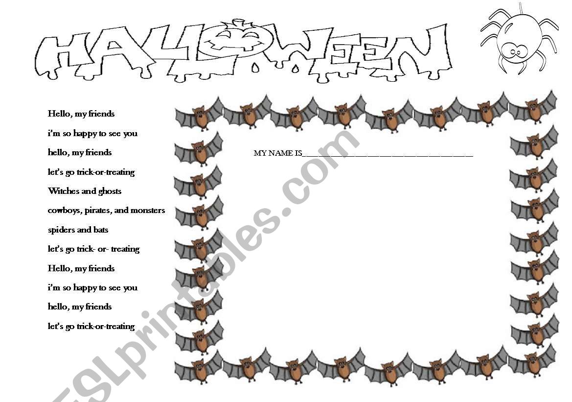 Halloween  worksheet