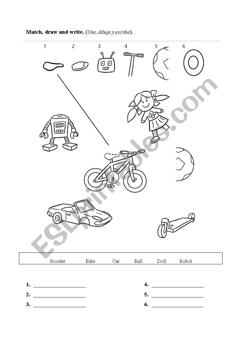 TOYS worksheet