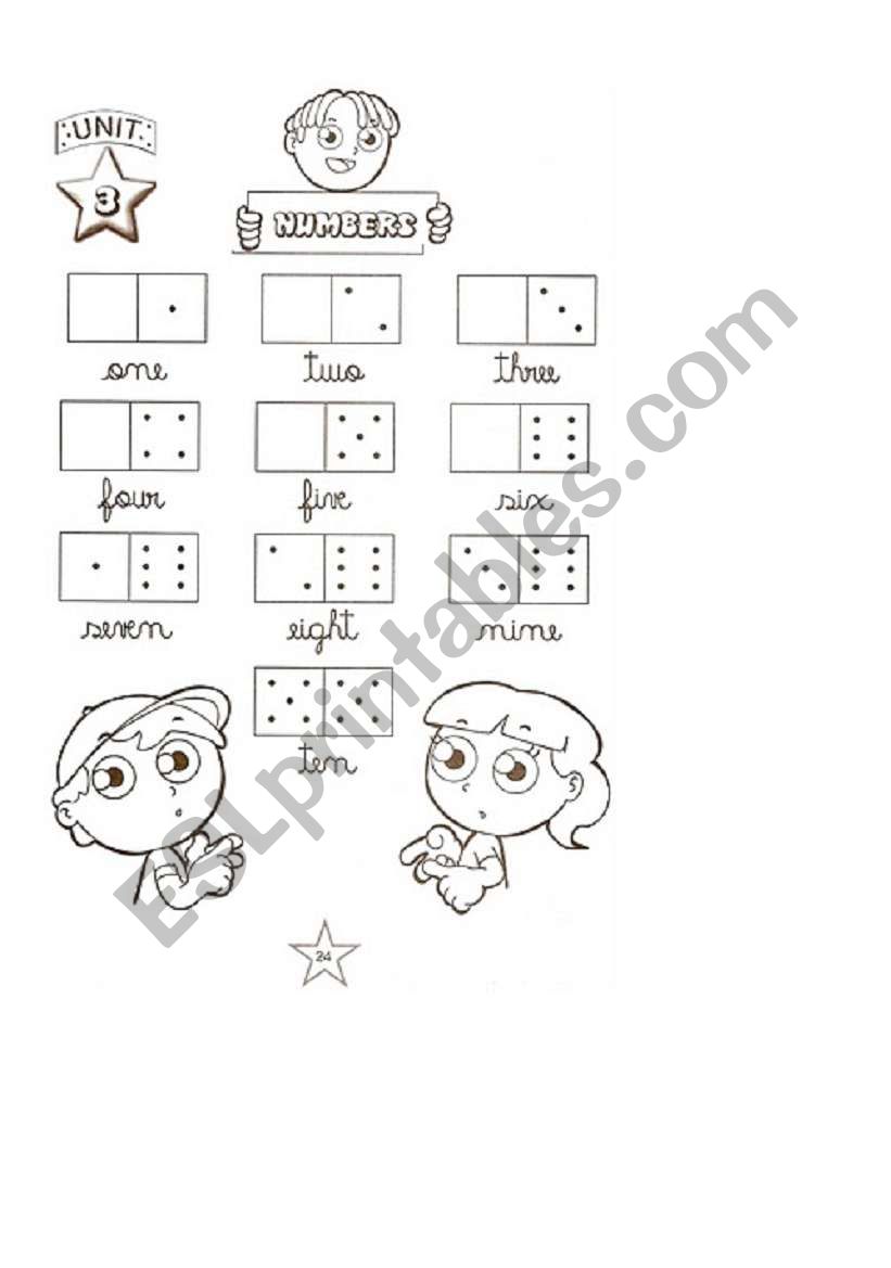 numbers worksheet