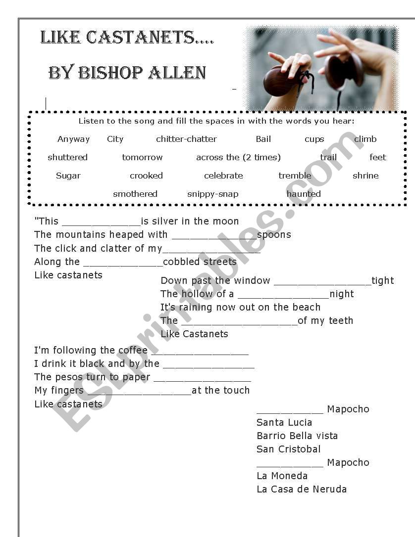 English worksheets Like Song by Allen