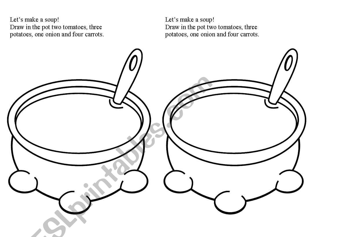 vegetable soup worksheet