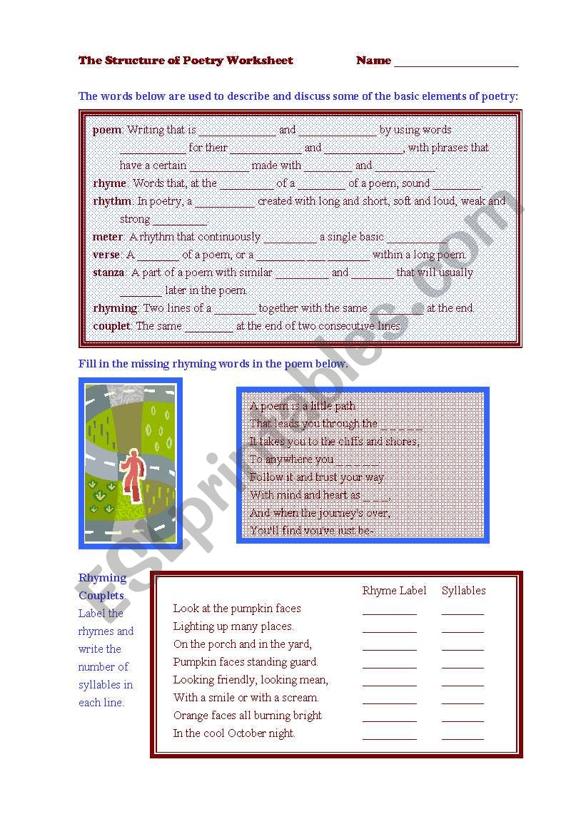 The Structure of Poetry Worksheet