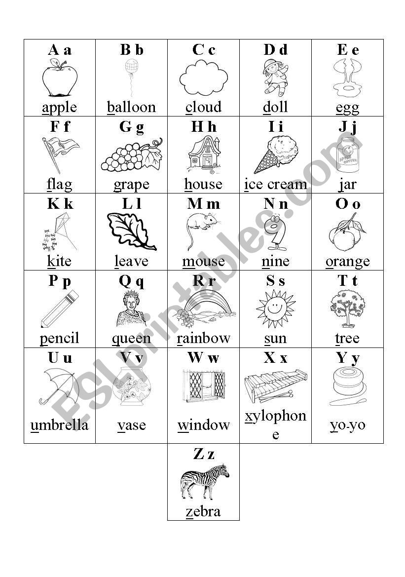 Alphabet worksheet