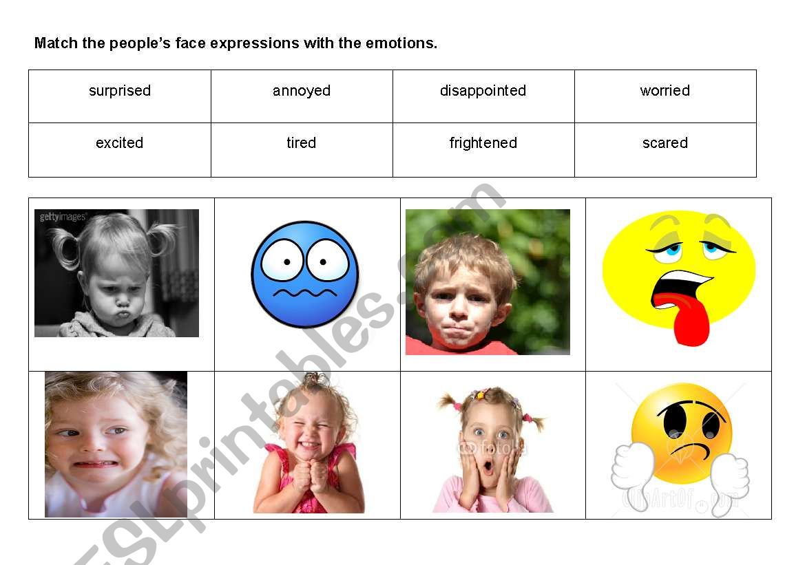Emotions  worksheet