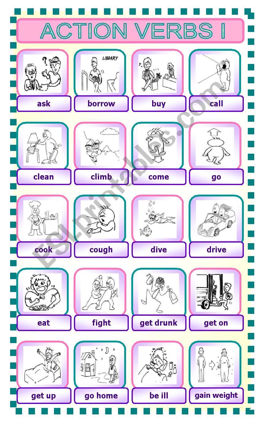 ACTION VERBS I worksheet