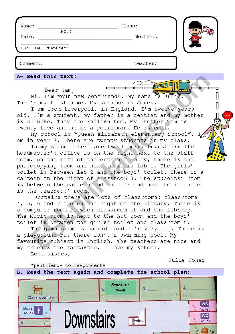 test 5th- part1 of 3 worksheet