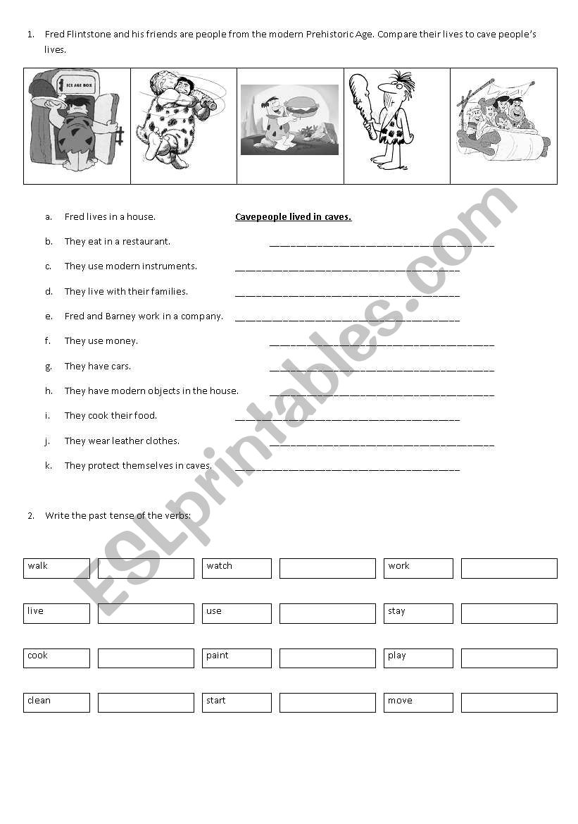 Simple past worksheet worksheet