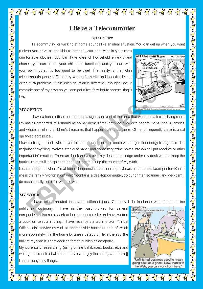 Telecommuting worksheet