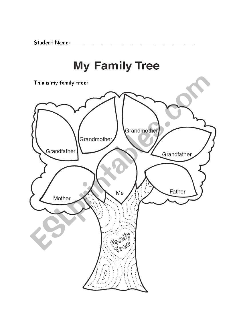 Family Tree worksheet