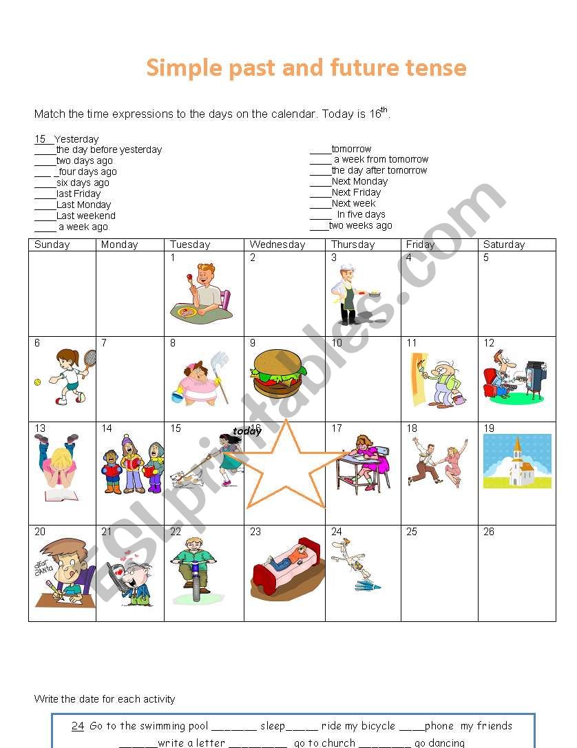 Simple past and future tense with will review