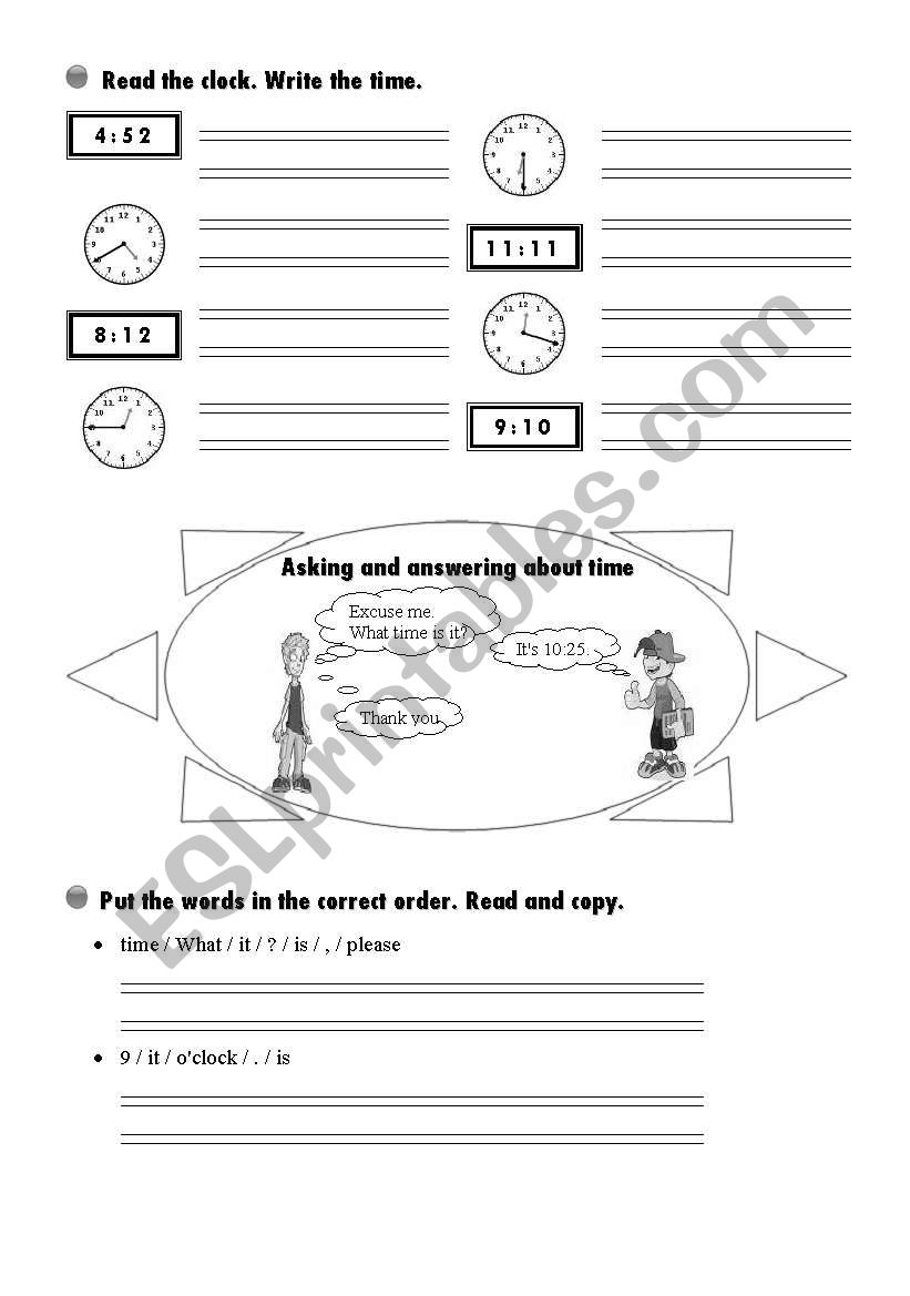 series of activities worksheet