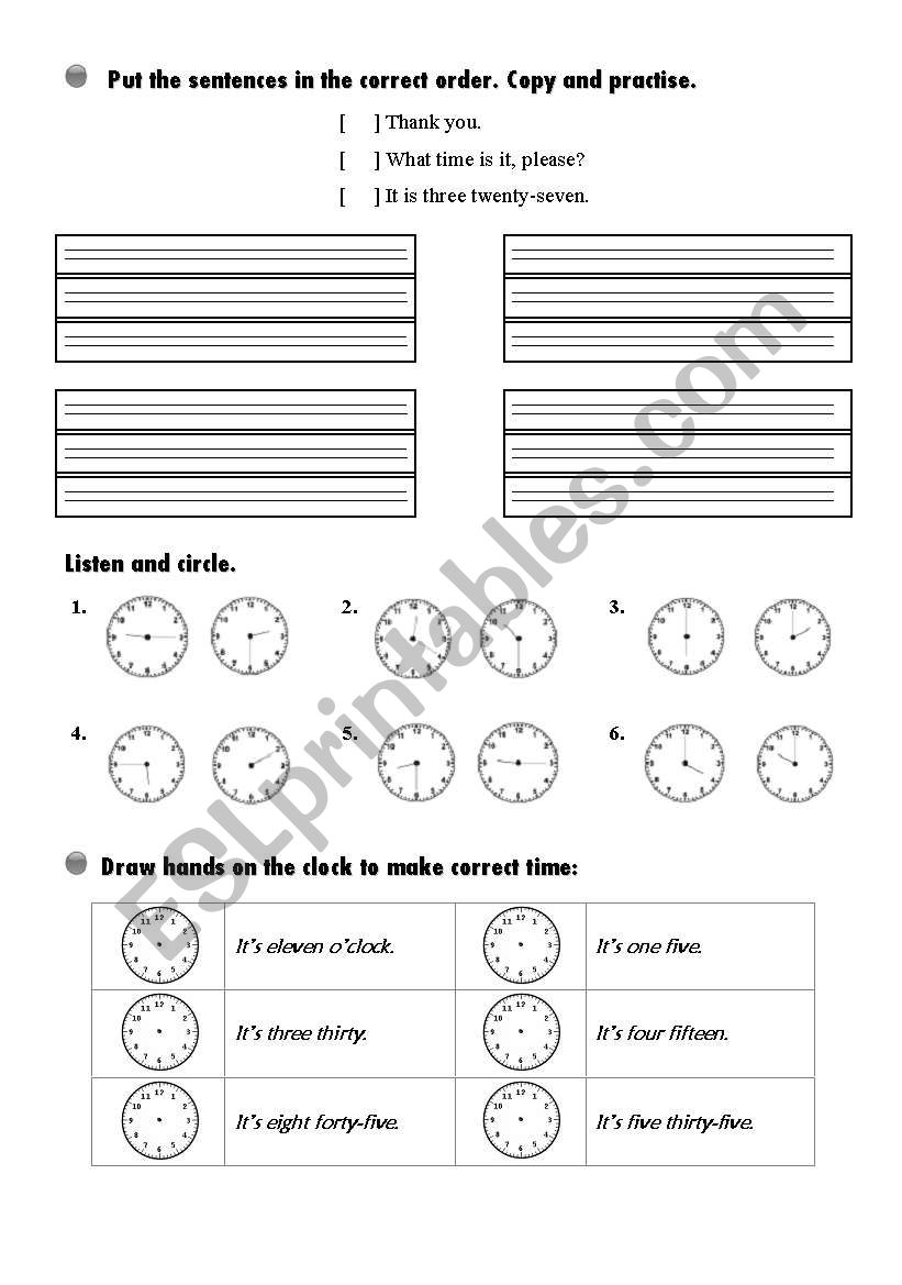 series of activities  worksheet