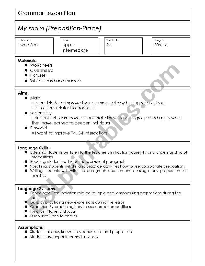 grammar worksheet