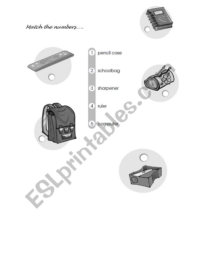 Match_numbers_with_objects worksheet