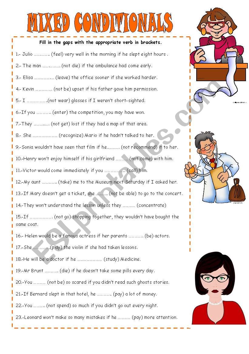 MIXED CONDITIONALS worksheet