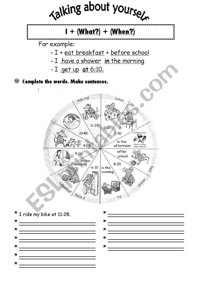 series of activities worksheet