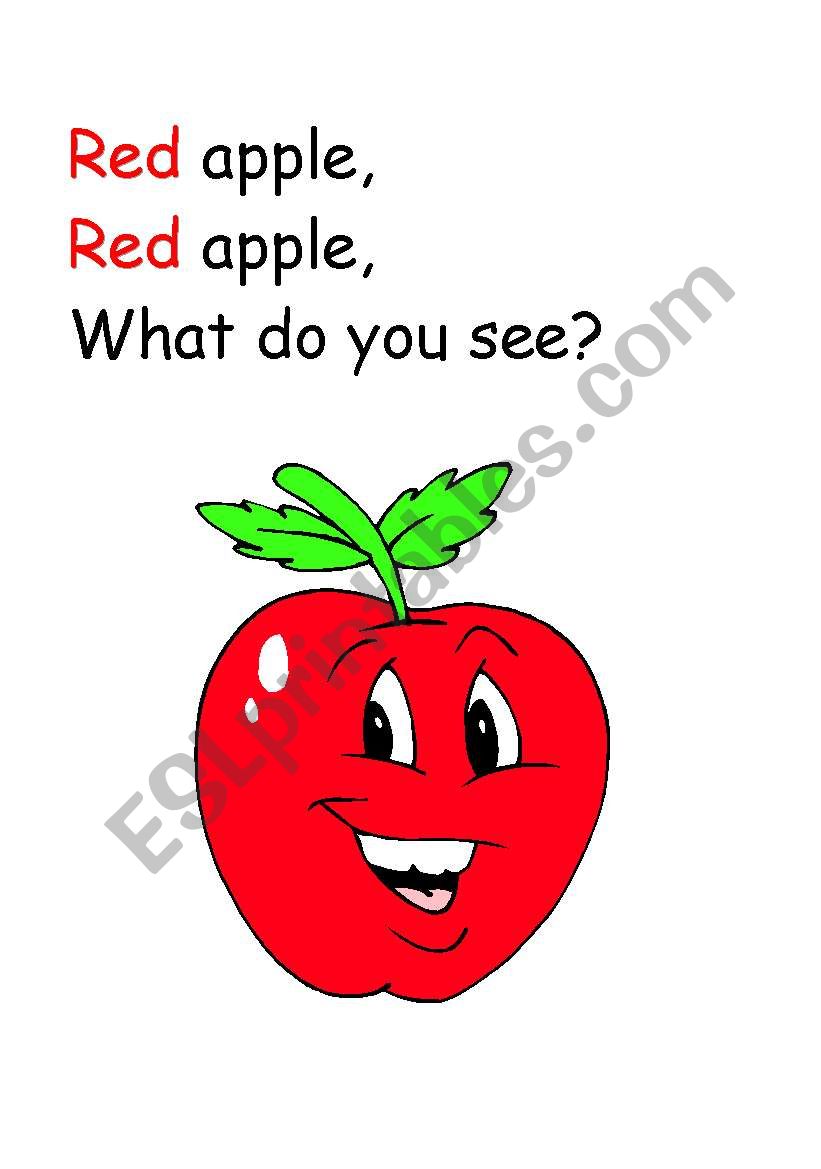 Red apple ,red apple worksheet