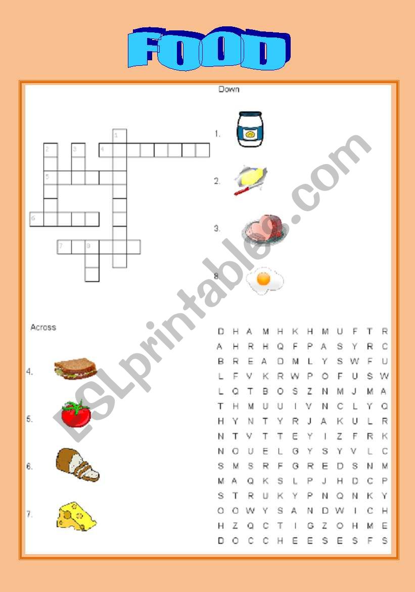 FOOD worksheet