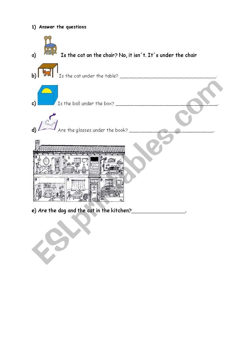 Prepositions worksheet