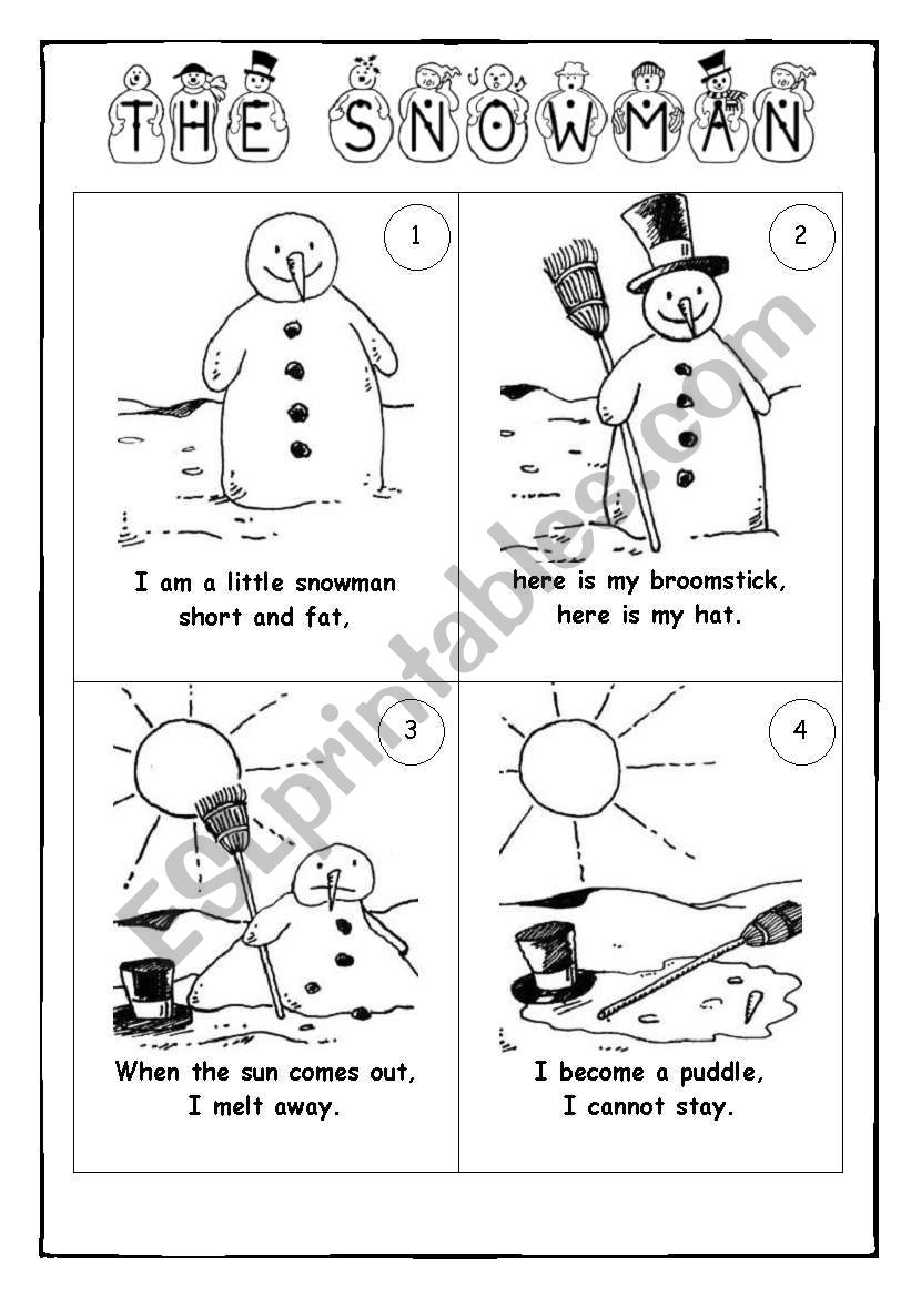 The Snowman worksheet