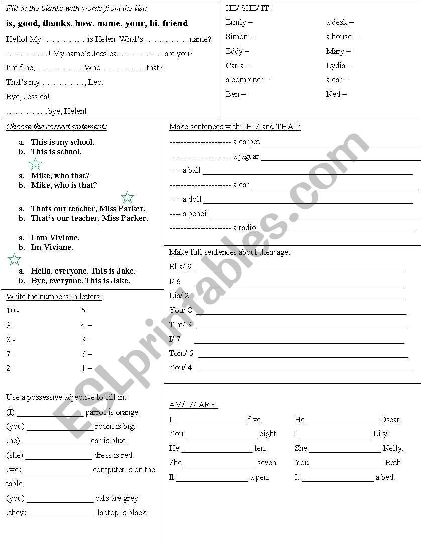 Easy worksheet worksheet