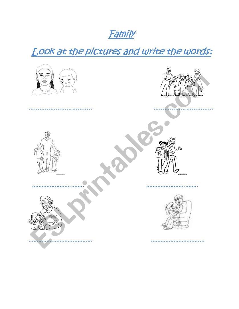 family worksheet